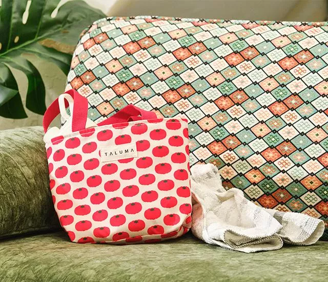 車輪茄印花｜帆布手提肩背托特包（2色）