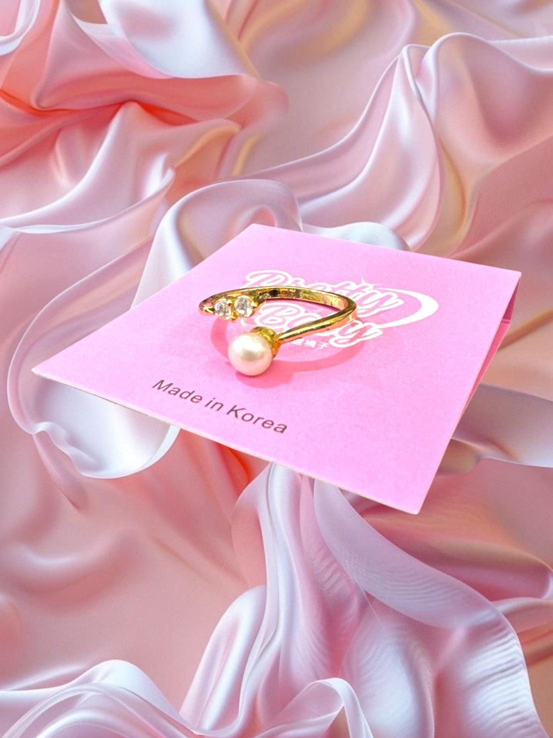 人魚之心・珍珠鑲鑽戒指 /Mermaid Heart Pearl and Diamond Ring