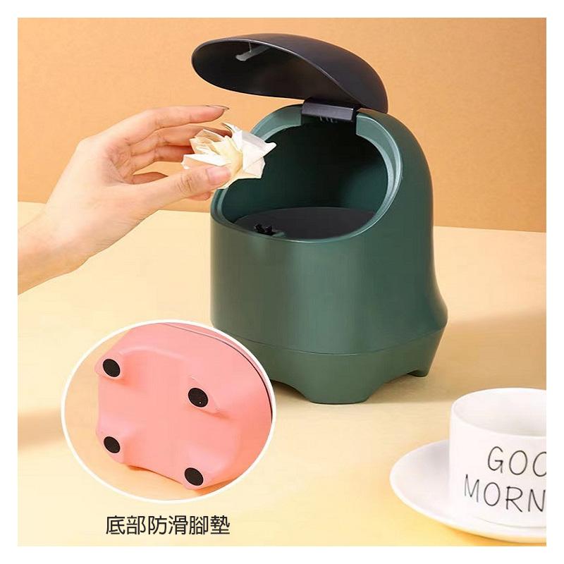 桌上型彈蓋式垃圾桶