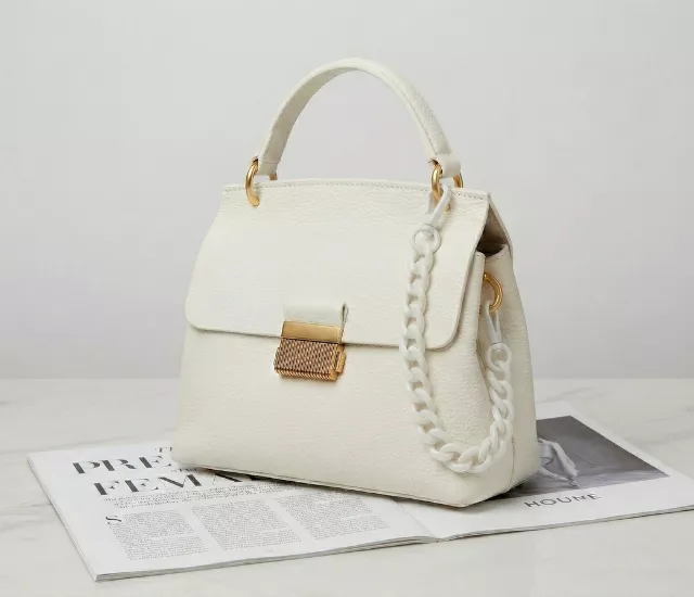 復古方扣醫事包-白色