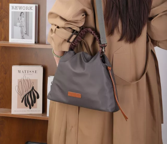 抓皺造型手提包-灰色