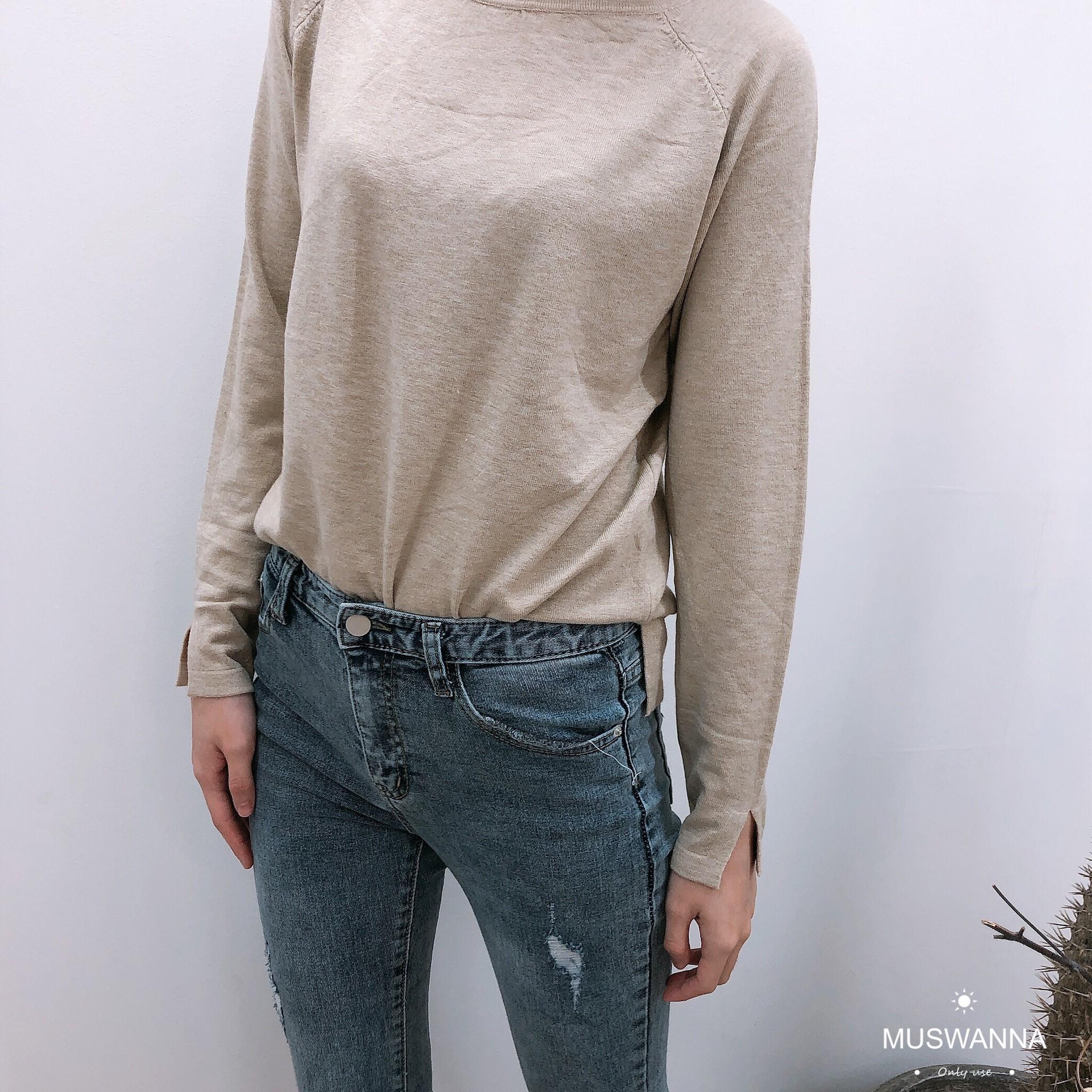百搭素面毛衣