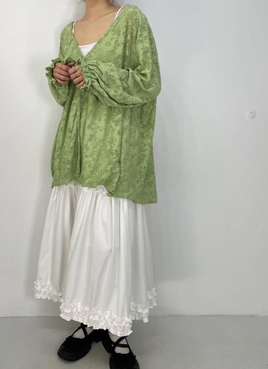 日系蕾絲長版罩衫