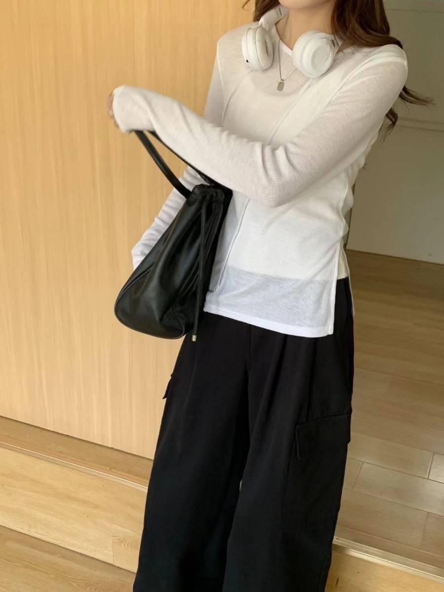 側開叉韓版上衣