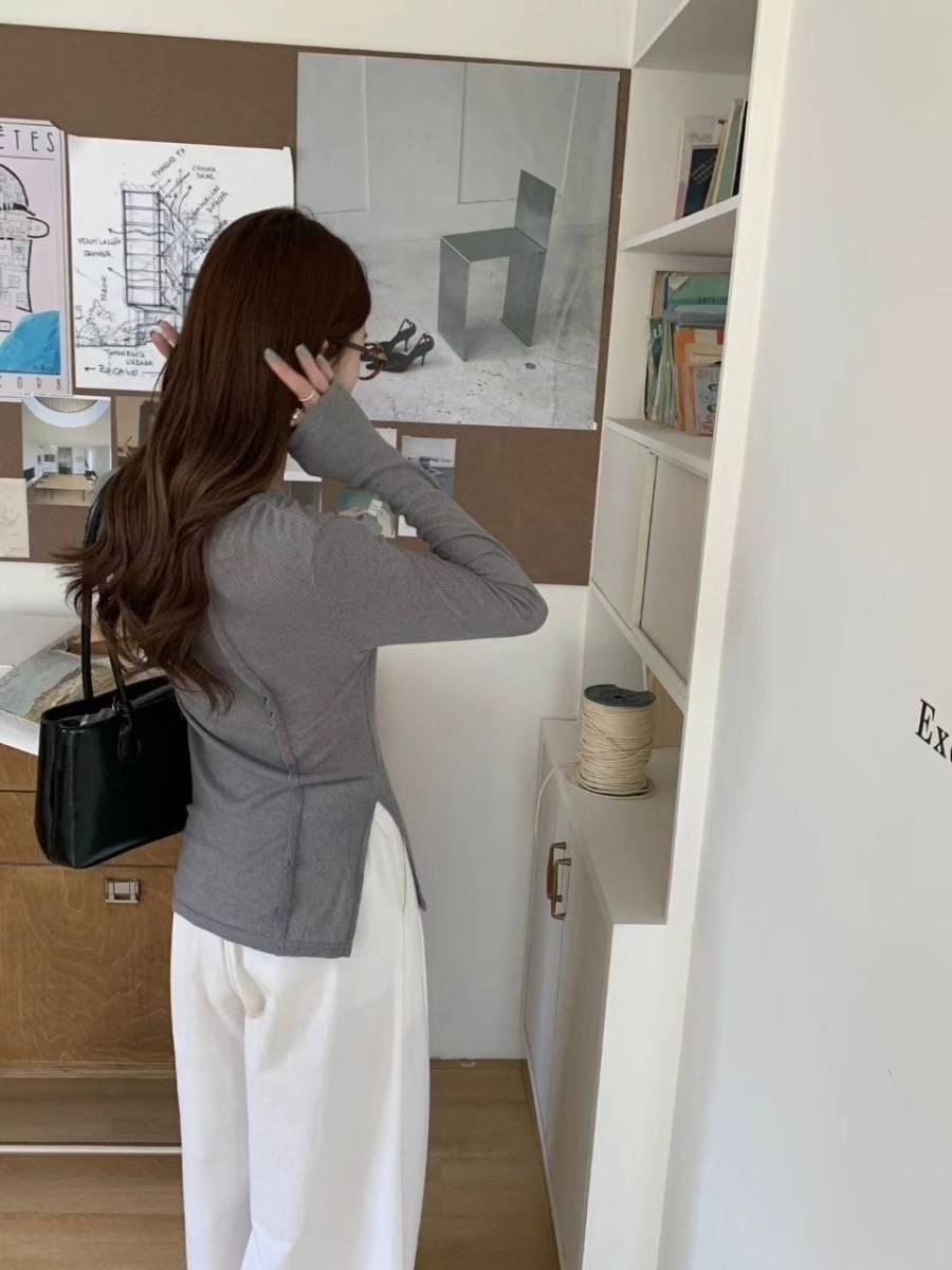 側開叉韓版上衣