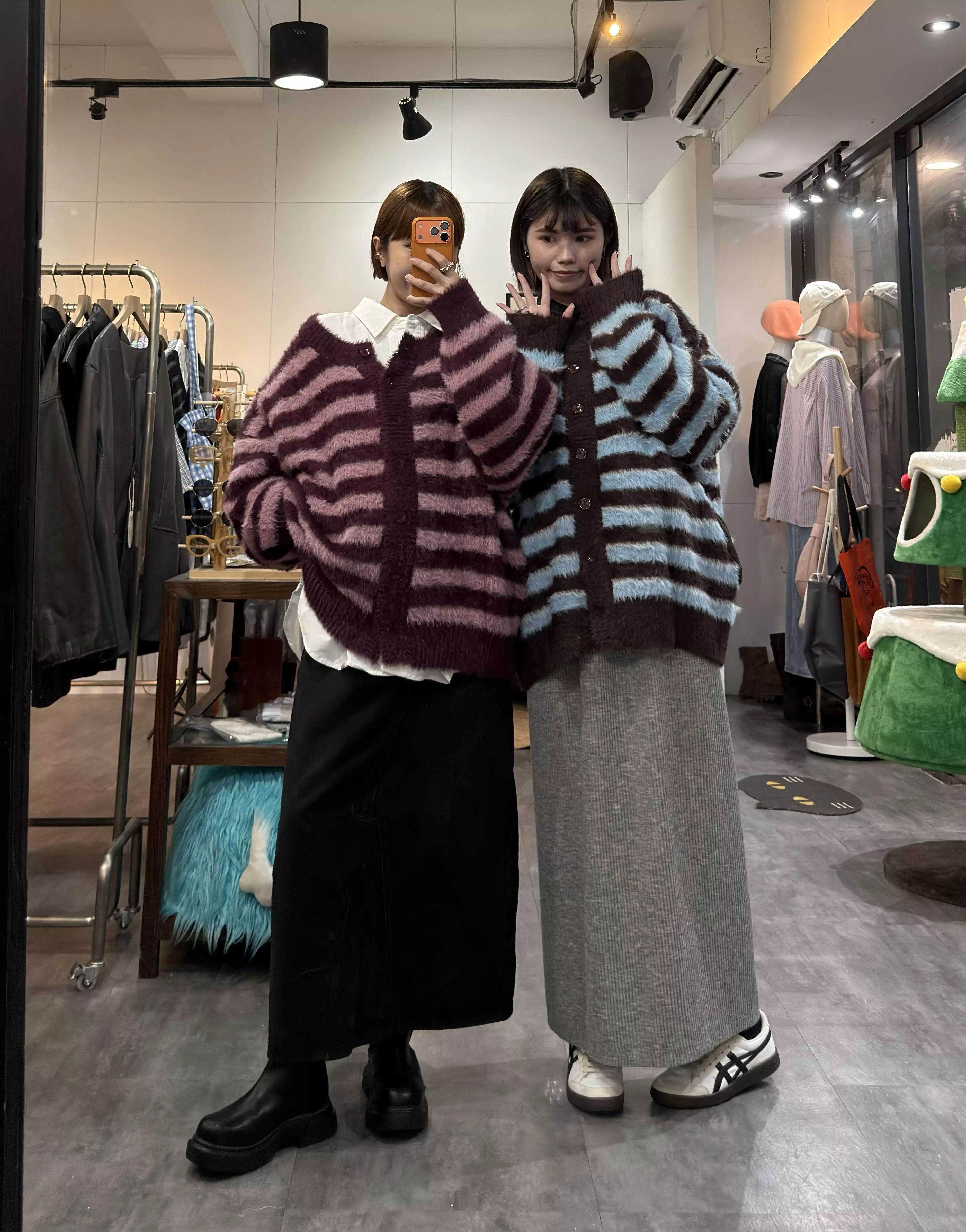 海馬毛排扣外套