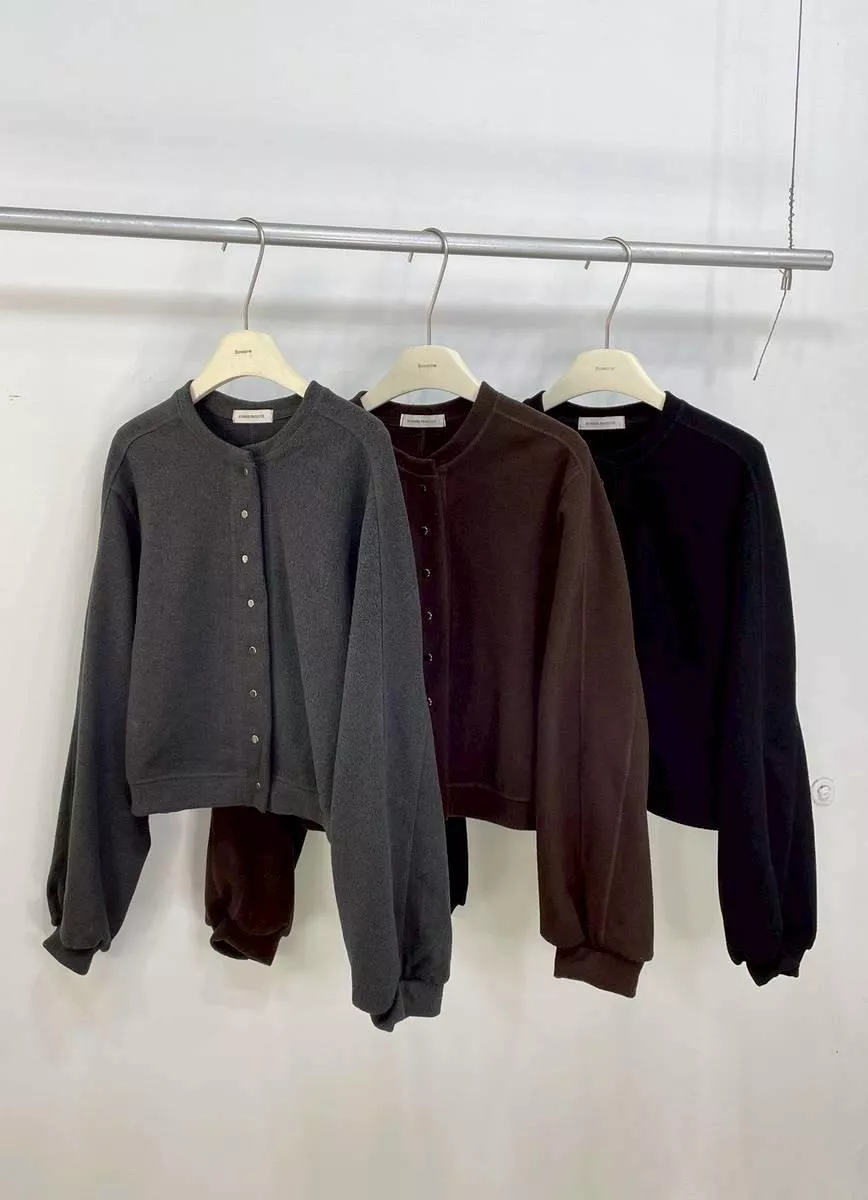 銀排扣毛毛外套