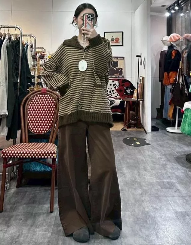 ⚫︎條文立領翻外套