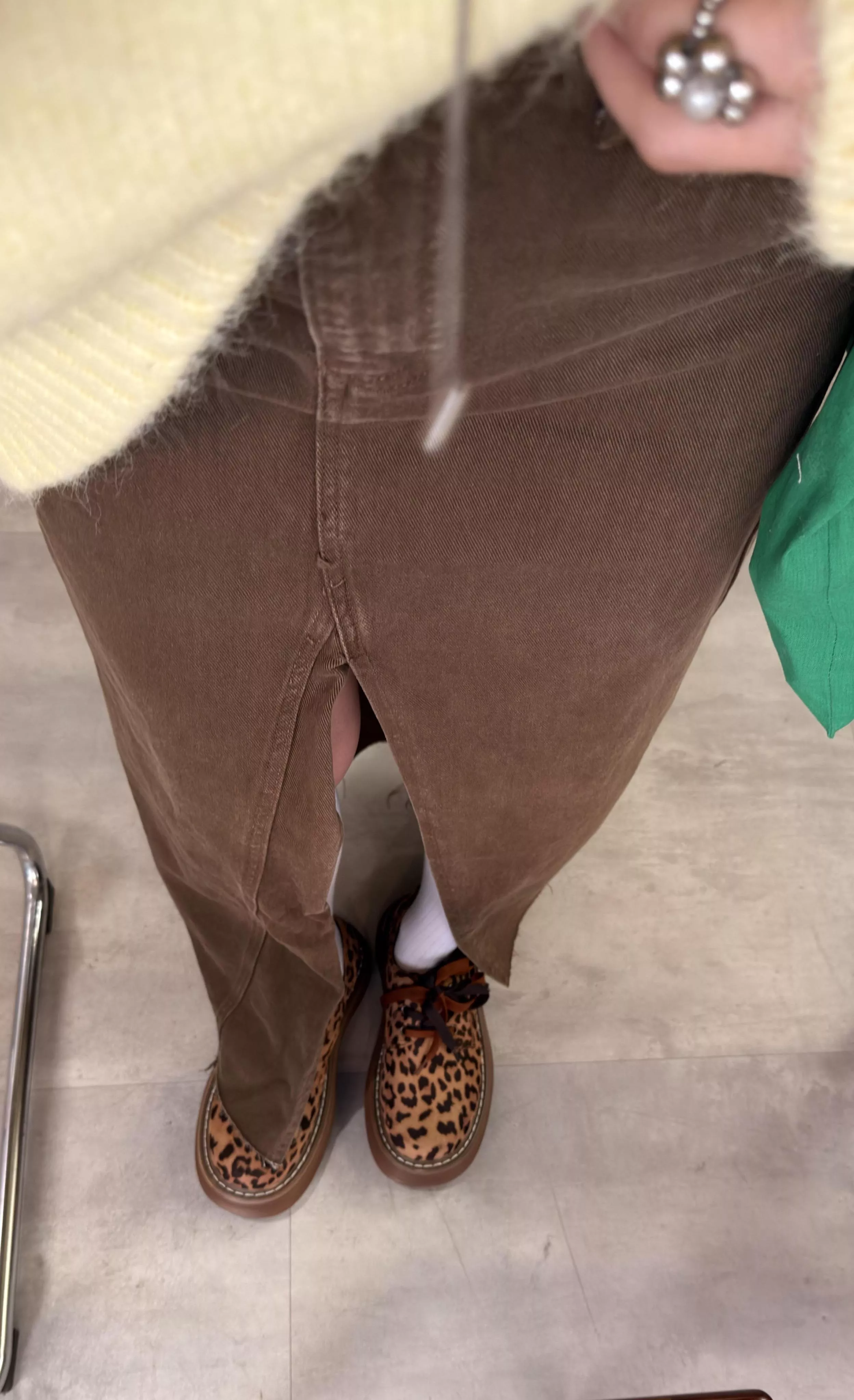 前開岔牛仔長裙