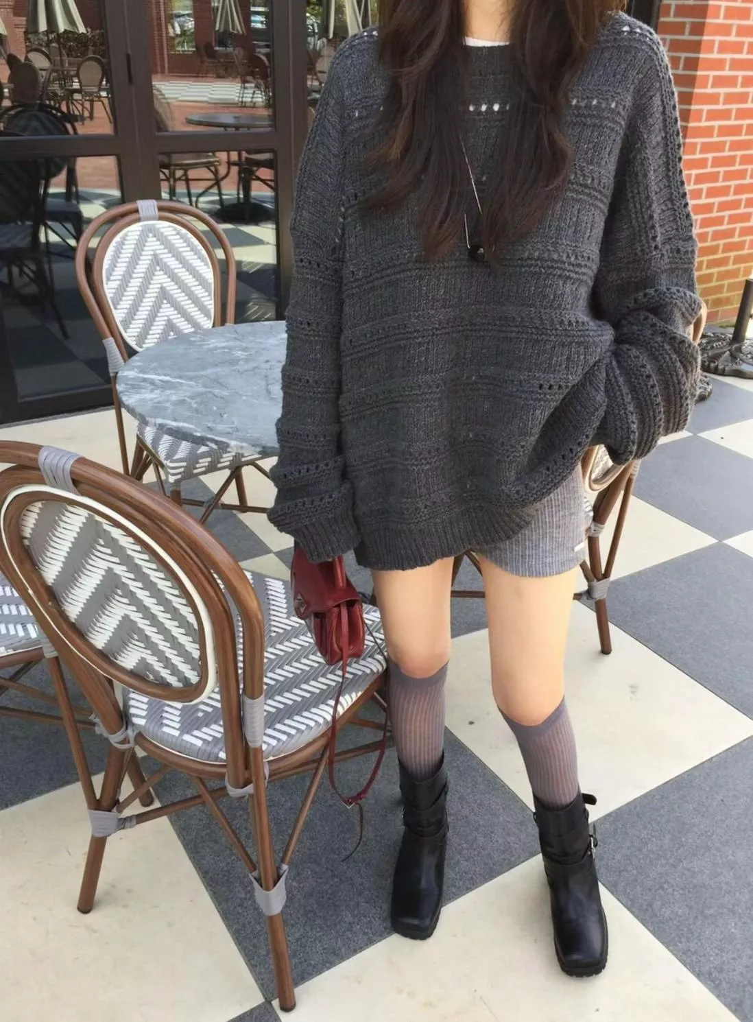 🇰🇷附毛帽針織上衣