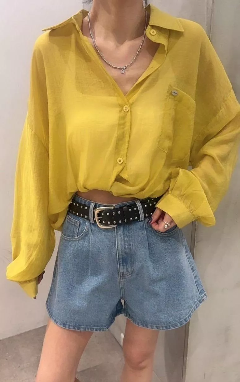 長板透膚襯衫𓂃此為預購款