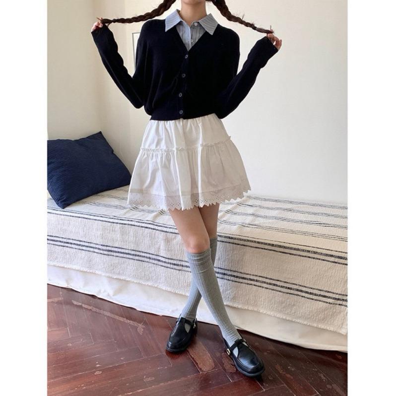 BeigeClothig✤｜𝐅𝐞𝐛.05 甜美復古奶油布蕾蛋糕裙