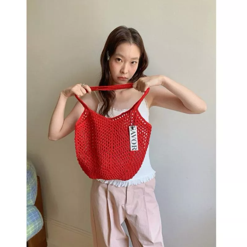 BeigeClothig✤｜𝐀𝐩𝐫.07 𝗔𝗰𝗰𝗲𝘀𝘀𝗼𝗿𝗶𝗲𝘀推薦 網格手工編織鏤空包 沙灘包