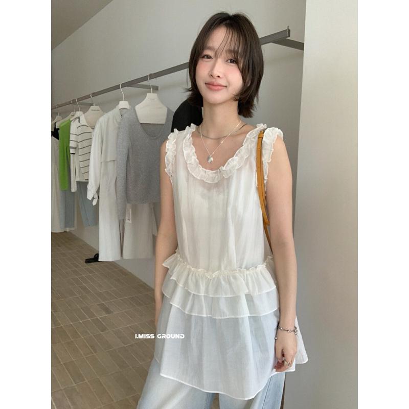 BeigeClothig✤｜𝐀𝐩𝐫.07 I MISS氣質減齡木耳邊疊穿背心裙
