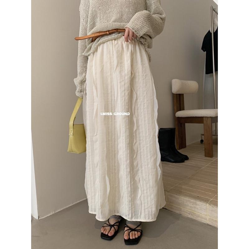 BeigeClothig✤｜𝐀𝐩𝐫.07 I MISS自留 甜美優雅波浪邊半身裙