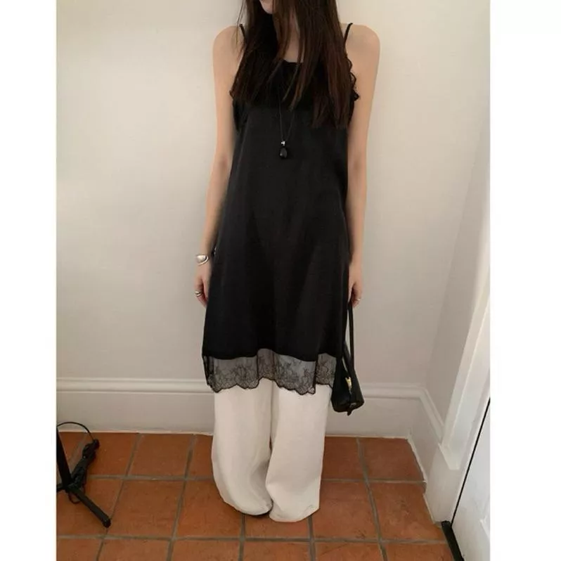 BeigeClothig✤｜𝐀𝐩𝐫.07 唯美感蕾絲花邊疊穿吊帶裙