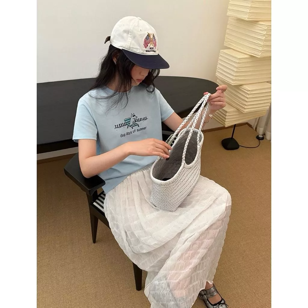 BeigeClothig✤｜𝐉𝐮𝐧.11 可愛氛圍 休閒渡假狗狗棉tee