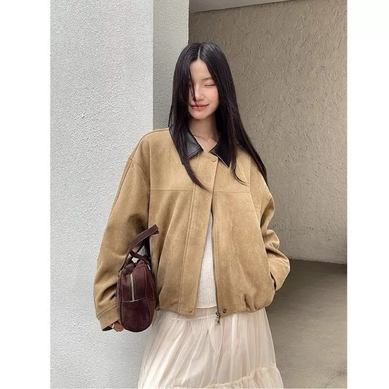 BeigeClothig✤｜𝐒𝐞𝐩.19 秋日外套🍂 美式復古皮領麂皮外套