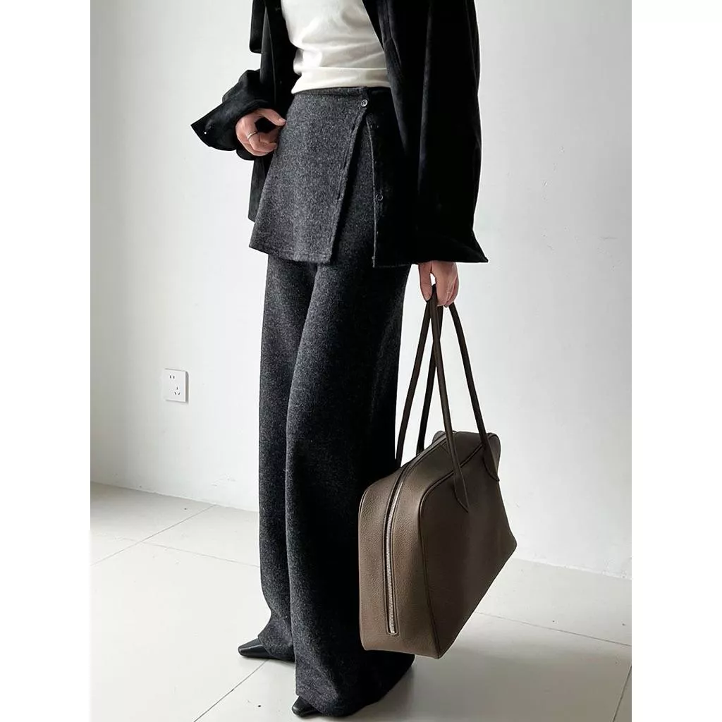 BeigeClothig✤｜𝐍𝐨v.02 設計感顯瘦喇叭褲