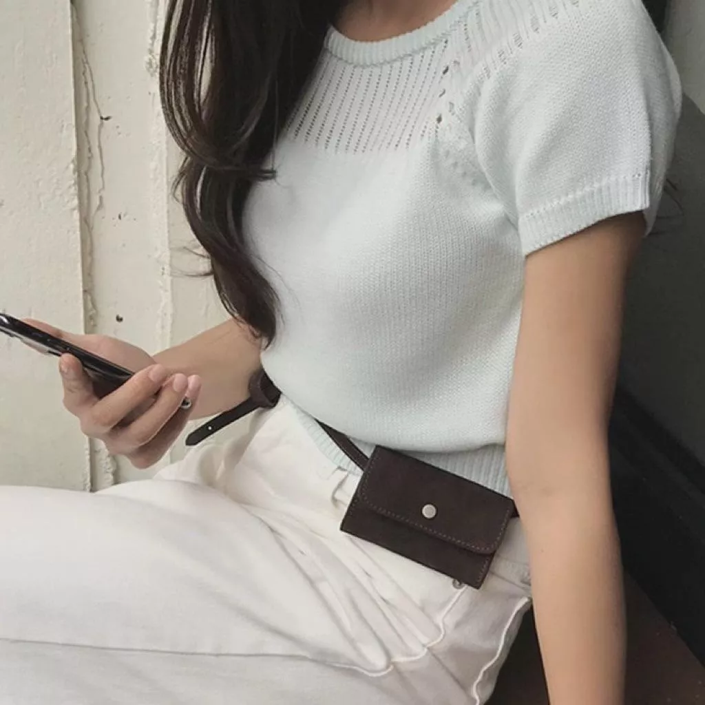 BeigeClothig✤｜𝐍𝐨v.02 搭配首選！磨砂皮方形腰包 造型包