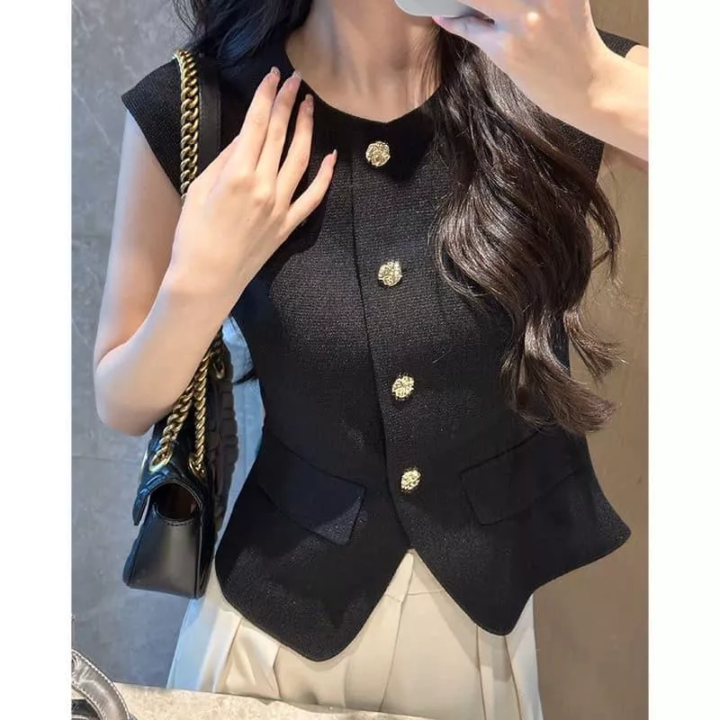 貓姐的團購中心~0820小香風無袖背心~S-2XL~一件450元~預購款
