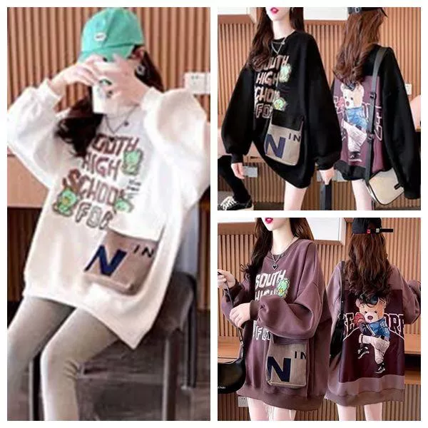 貓姐的網路商店~有大尺碼~K4951  棒球小熊衛衣~3種顏色~M-4XL~一件420元~預購款