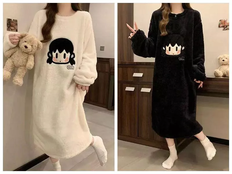 貓姐的網路商店~2501010小女孩法蘭絨睡裙~2種顏色~ M-2XL~一件480元~預購款