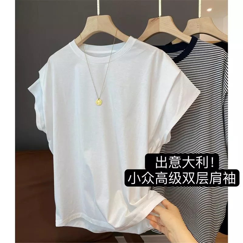 貓姐的網路商店~小眾設計雙層肩袖T恤~3種顏色~一件320元~預購款