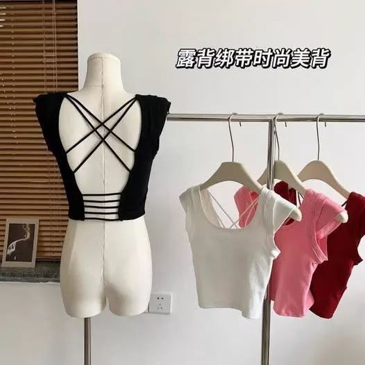 貓姐的網路商店~K6478 辣妹性感鏤空露背心~4種顏色~一件300元~預購款