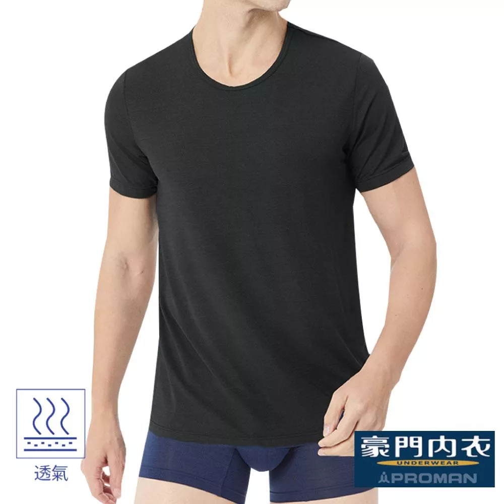 【PROMAN豪門】氣網速乾圓領男上衣M9130短袖透氣衫