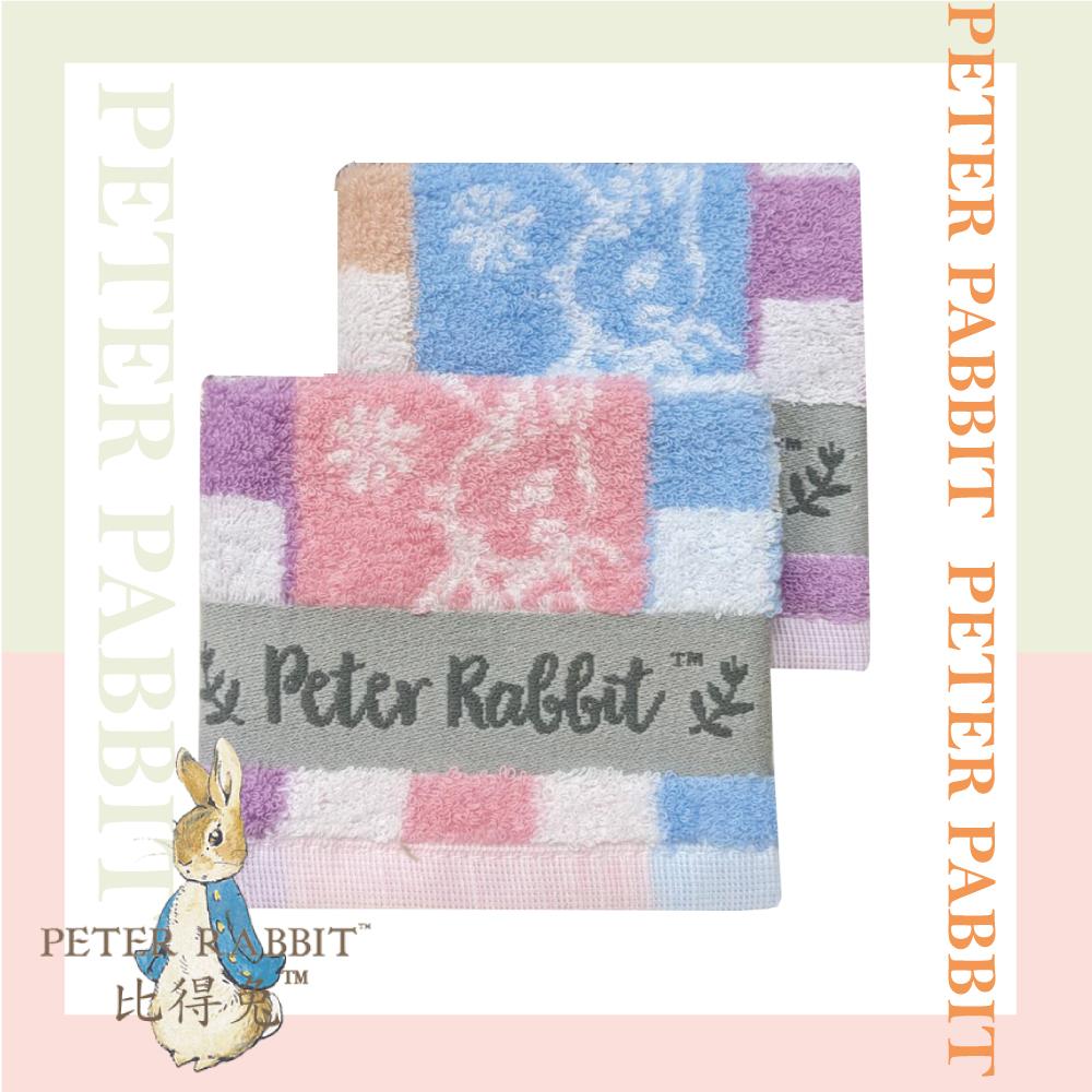 【PETER RABBIT】比得兔純棉彼得兔方格方巾.童巾.小毛巾PR065