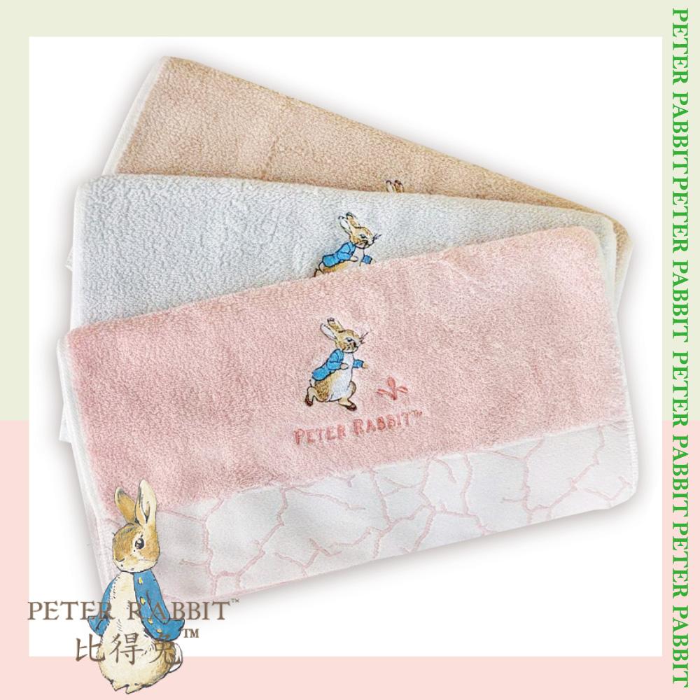 【PETER RABBIT】 比得兔純棉無捻紗粉嫩緹紋毛巾PR3655