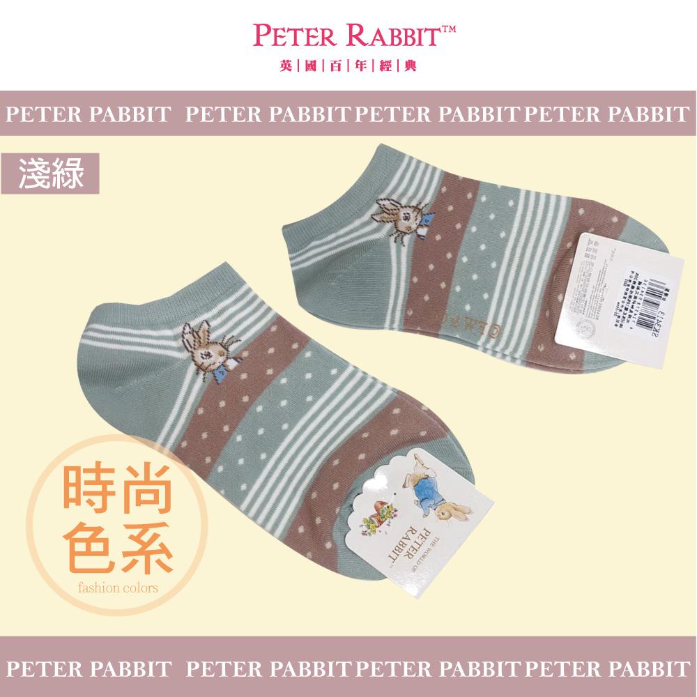 【PETER RABBIT 比得兔】條紋圓點細針緹花船形女襪3413-1