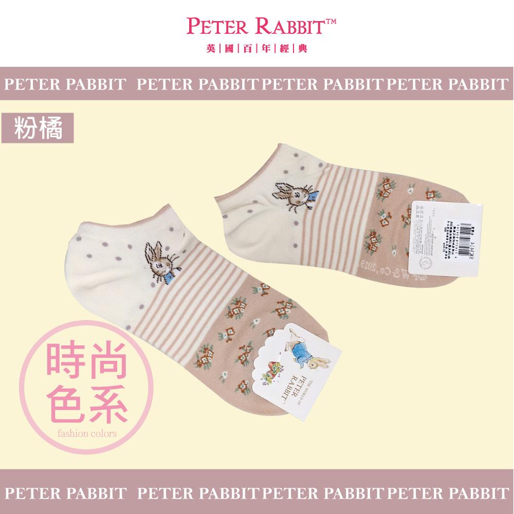 【PETER RIBBIT彼得兔】少女灰淺系緹花船形襪3414-1(高級200針)