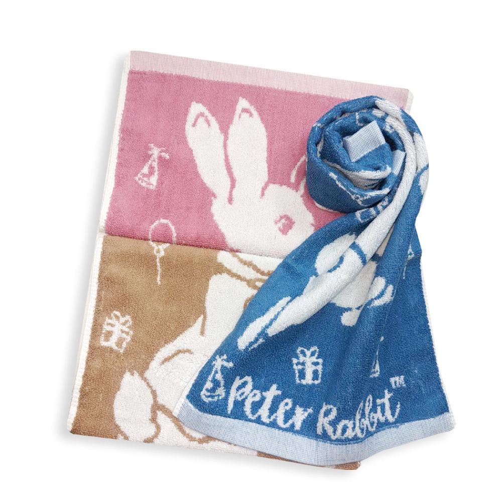 【PETER RABBIT 比得兔】純棉歡慶雙色緹花童巾PR1655