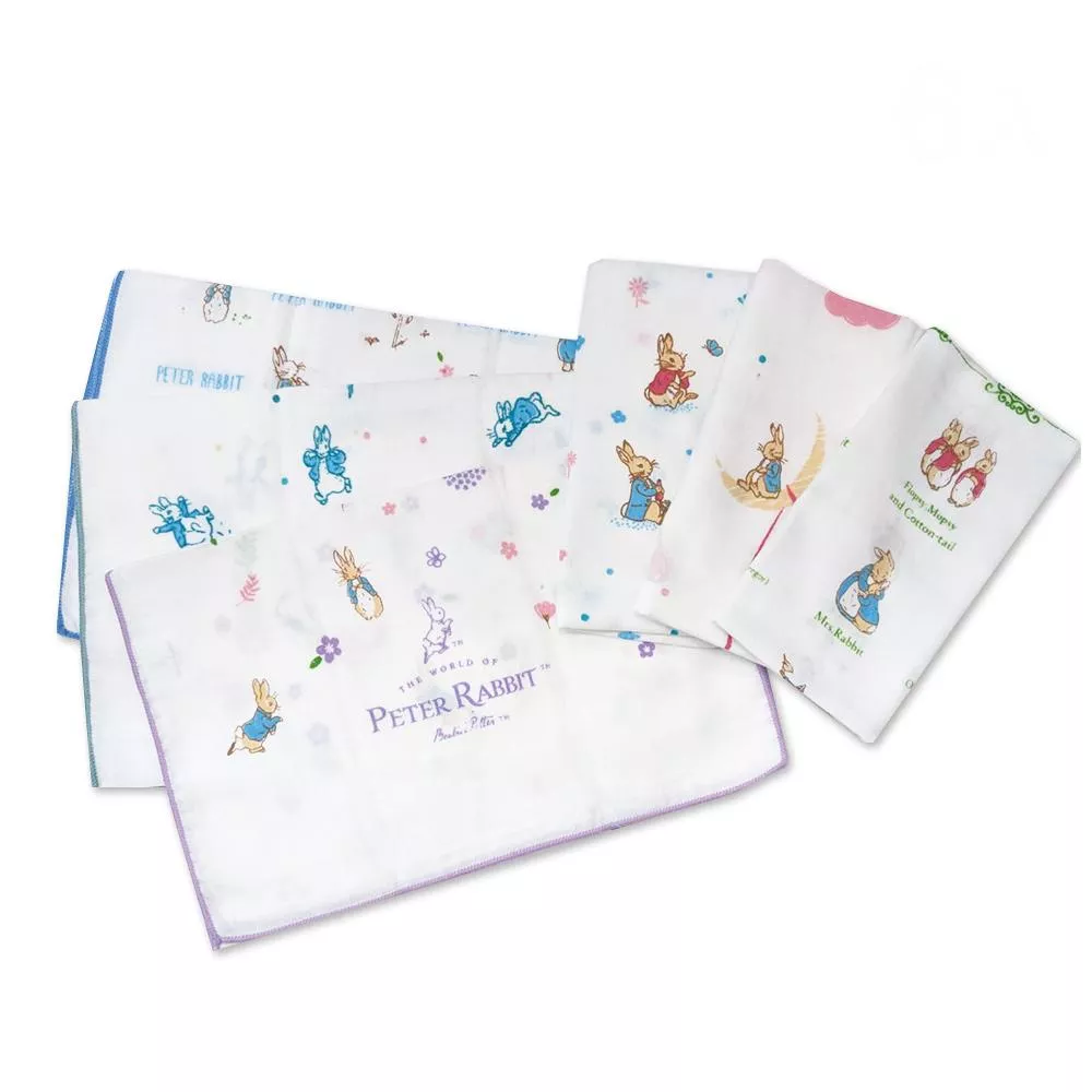 【PETER RABBIT 比得兔】純棉彼得兔紗布長巾PR040(英國百年品牌.大廠監製.純棉巾.洗臉巾)