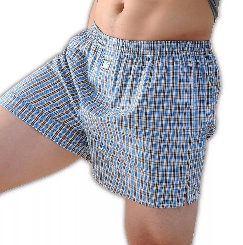 【BVD】純棉格紋居家平織褲BD7301