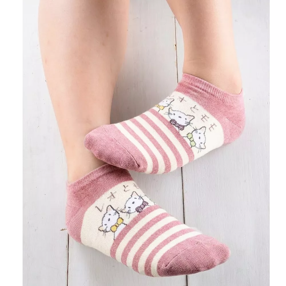 【LM】Cats少女緹花船形踝襪946(台灣舒棉)22~24cm