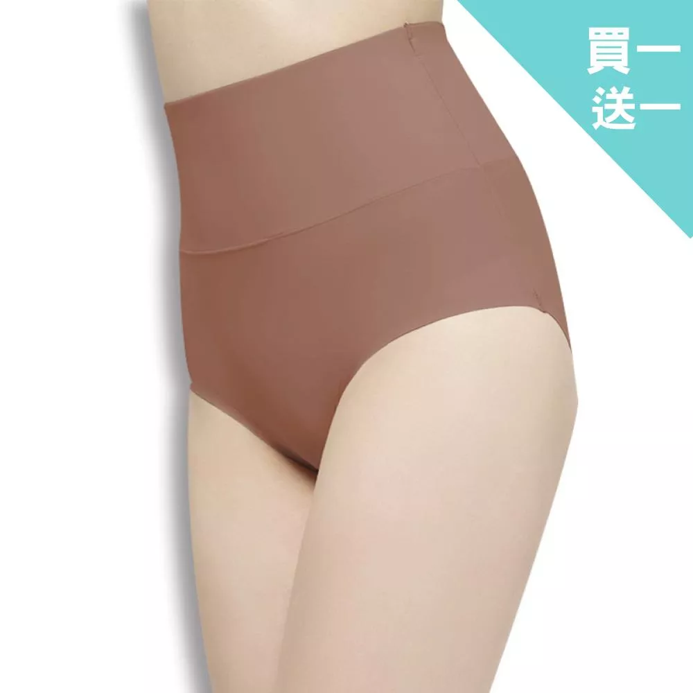 【 Pierre Cardin皮爾卡登】買一送一 無痕高腰親膚透氣三角修飾女內褲500-101