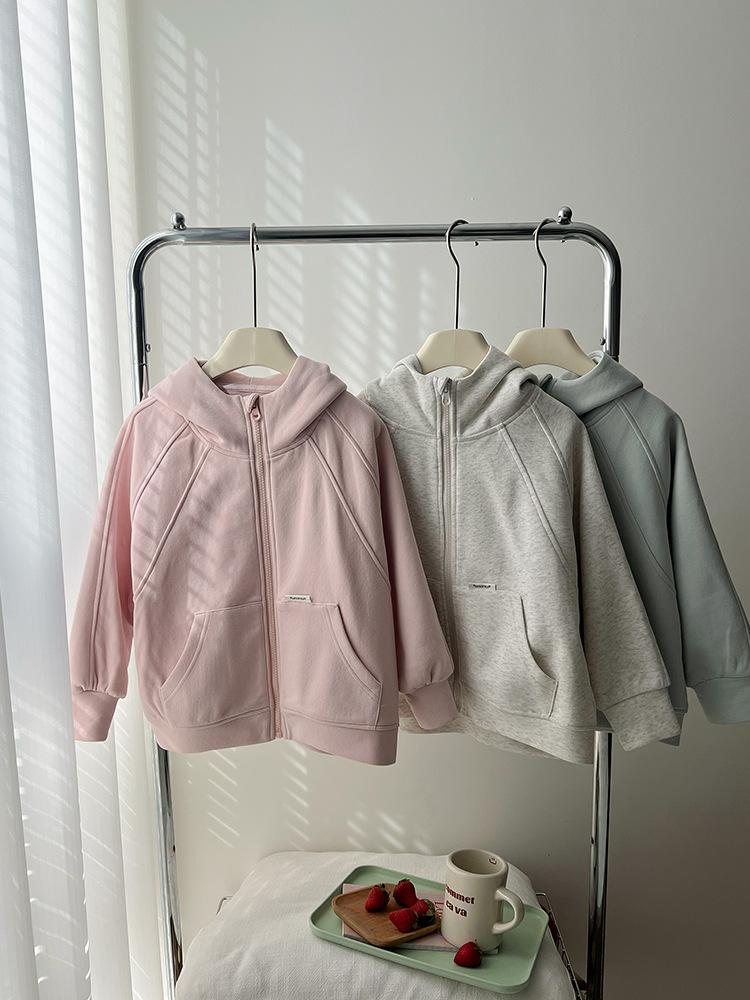 〔90-170〕男女可穿。純色寬鬆休閒連帽外套