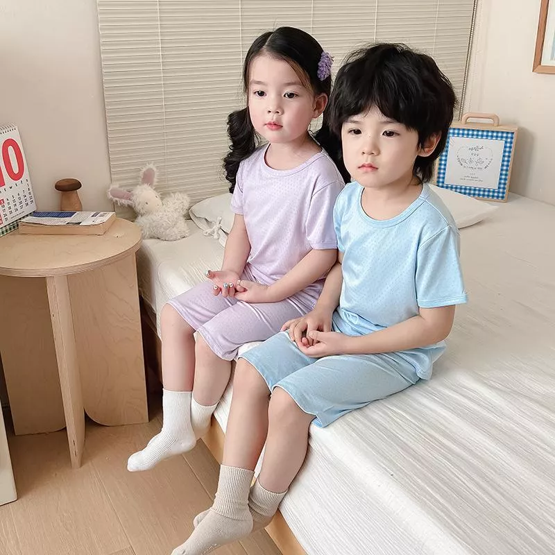 〔90-140〕特價！男女童純棉透氣孔舒適居家套裝