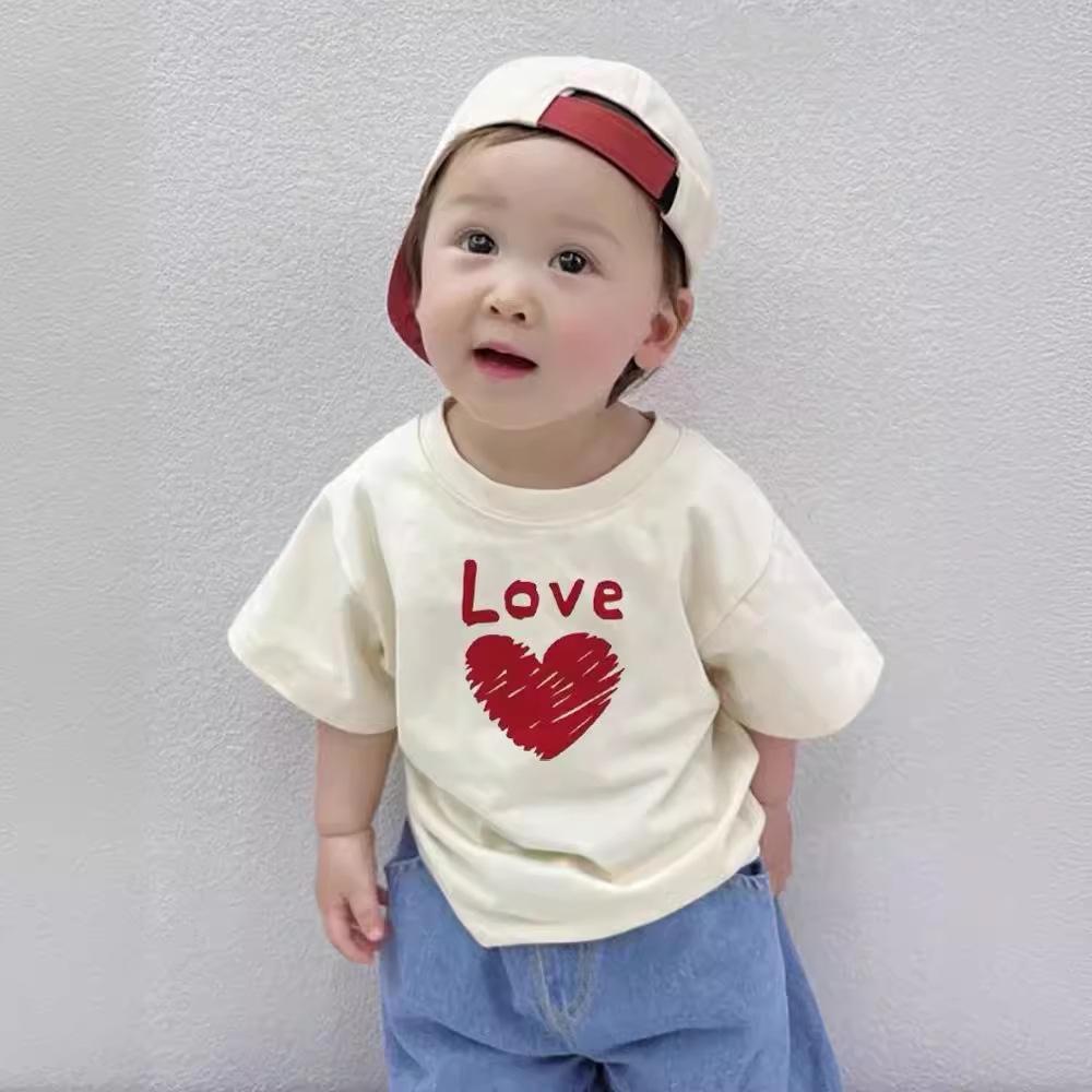 〔親子裝〕大愛心LOVE印花短袖上衣