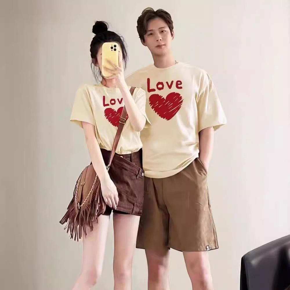 〔親子裝〕大愛心LOVE印花短袖上衣