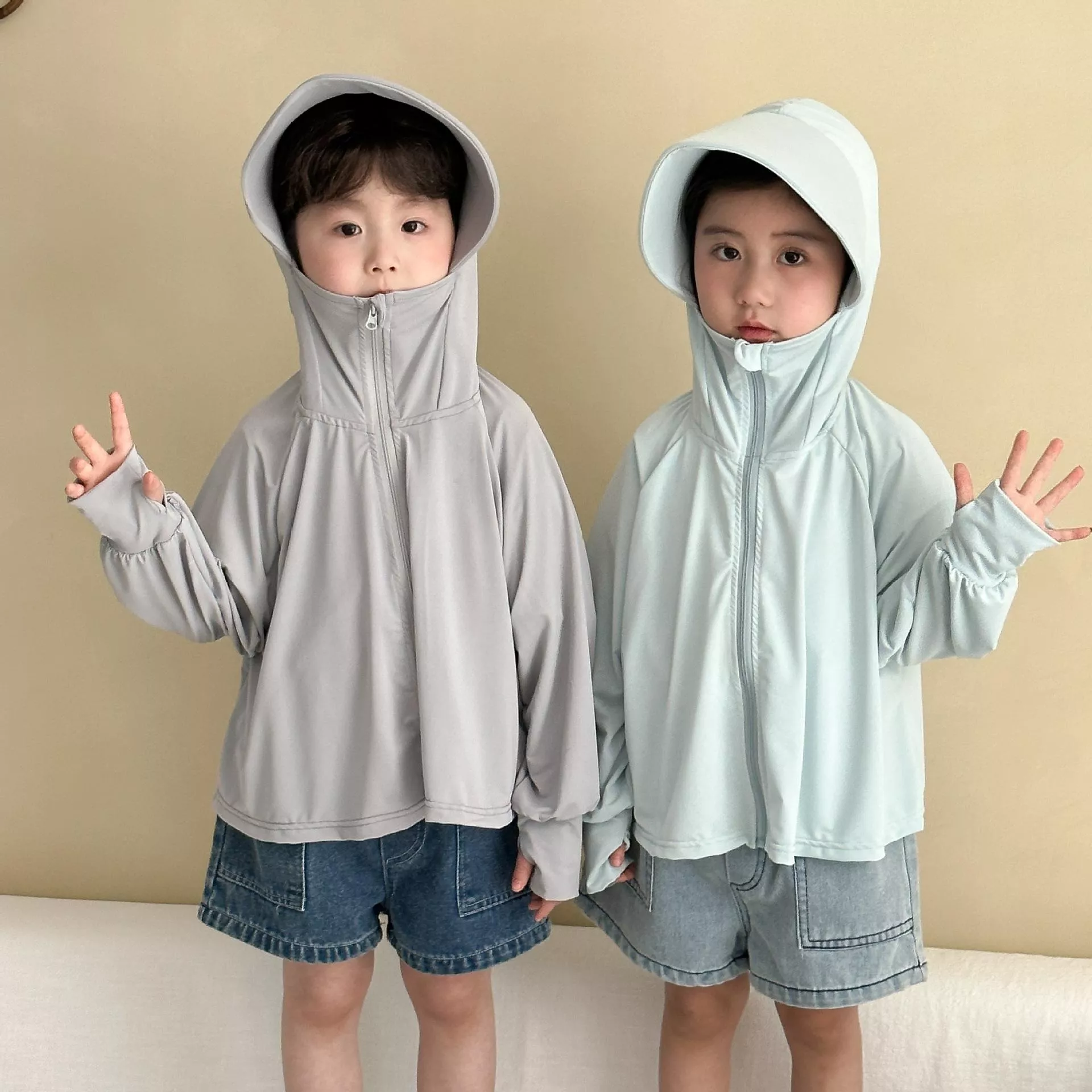 〔80-150〕冰絲連帽防曬外套