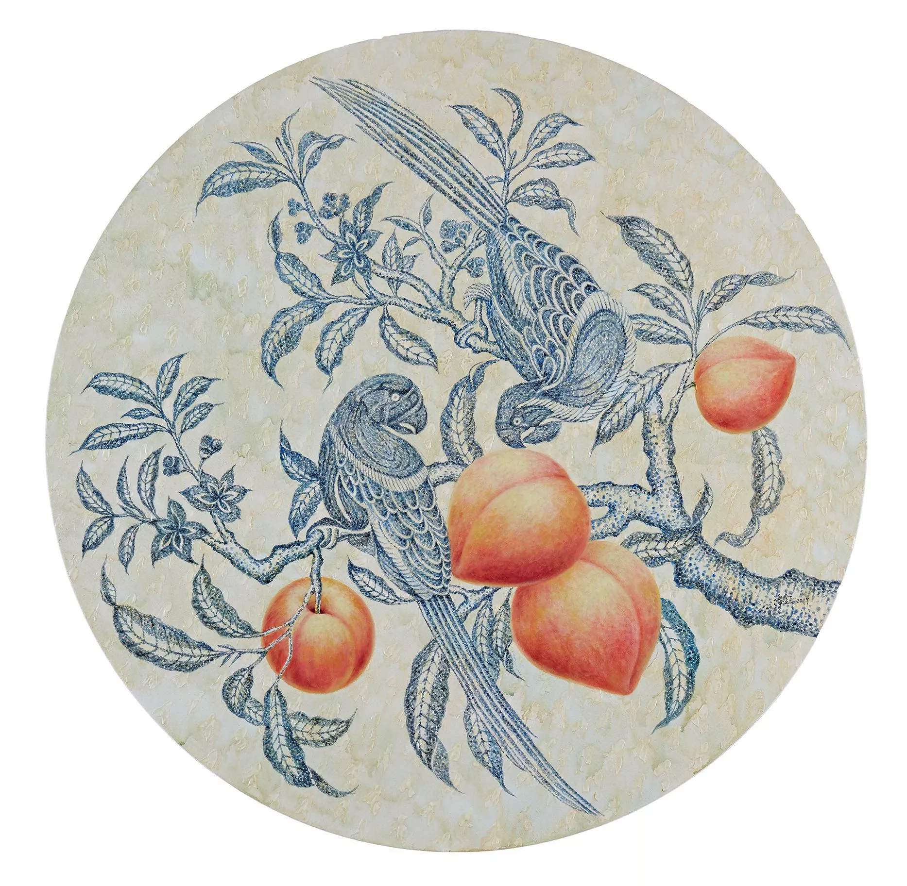 潘鈺 雙鸚蜜桃 II 潘鈺 雙鸚蜜桃 II