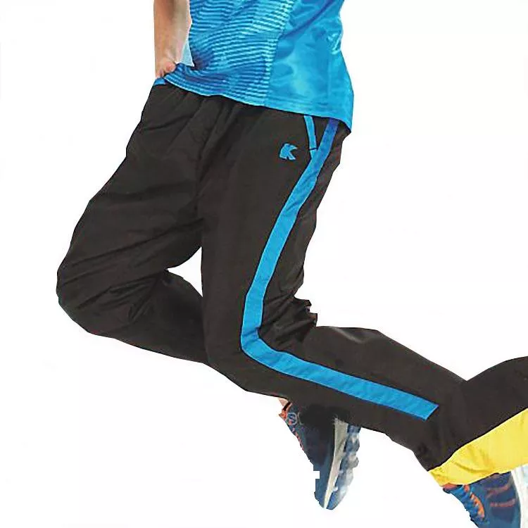 【日本名牌 KAWASAKI】男女平織網裡運動長褲-深藍#K218B1