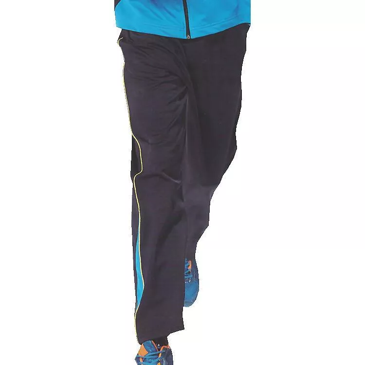 【日本名牌 KAWASAKI】 男女吸濕排汗單層針織運動長褲-深藍#K2105B