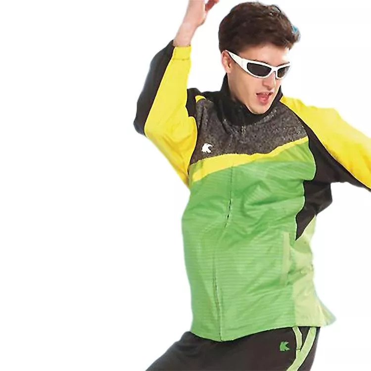 【日本 Kawasaki】男女平織網裡印刷圖騰運動服套裝(全套-淺綠黑)#K218AB