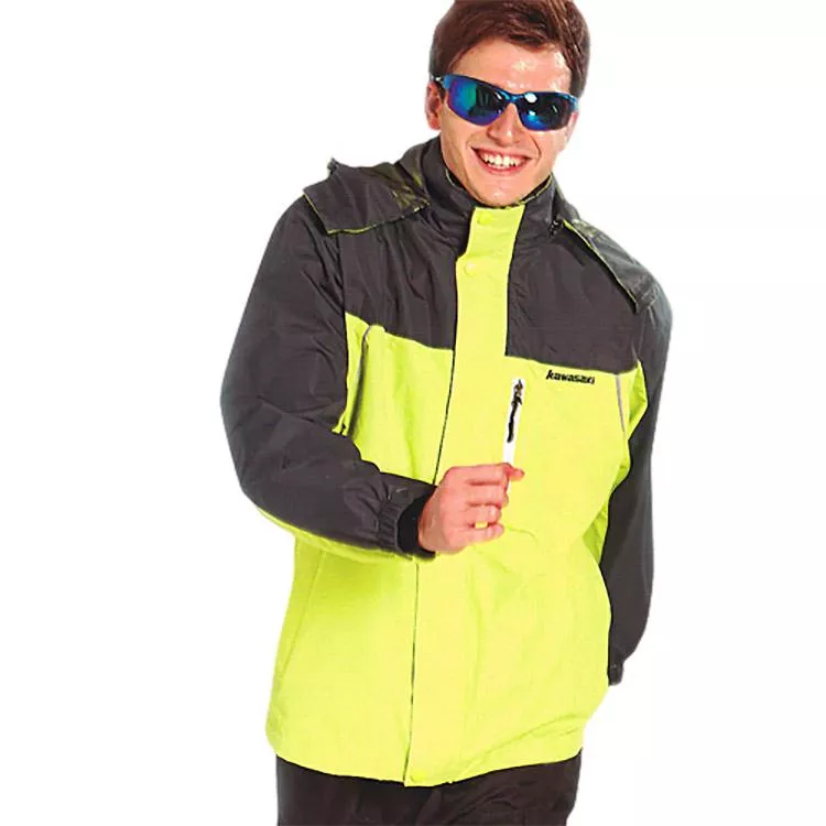 【日本Kawasaki】男女休閒功能性二件式網裡外套-淺黃灰#K257A