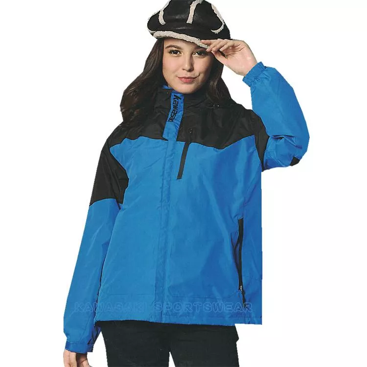 【KAWASAKI】男女休閒防水透氣二件式外套(藍黑)#K2510A1